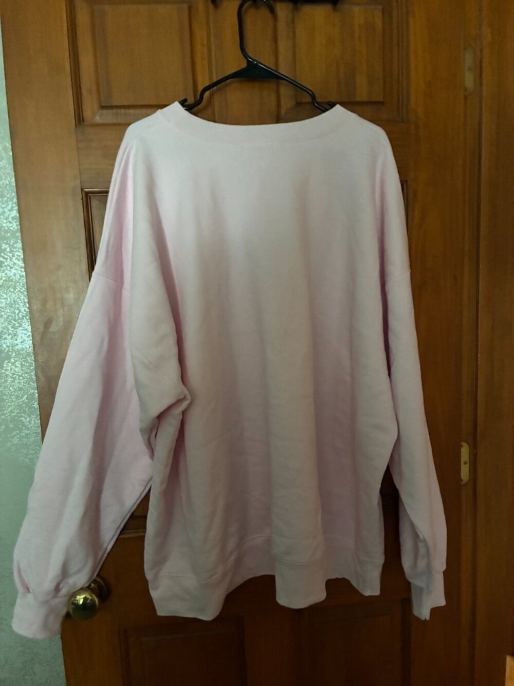 The Bar, Oversized Crew neck, Sweatshirt, Size 3xxx, Pink with White TB letters - Picture 2 of 2